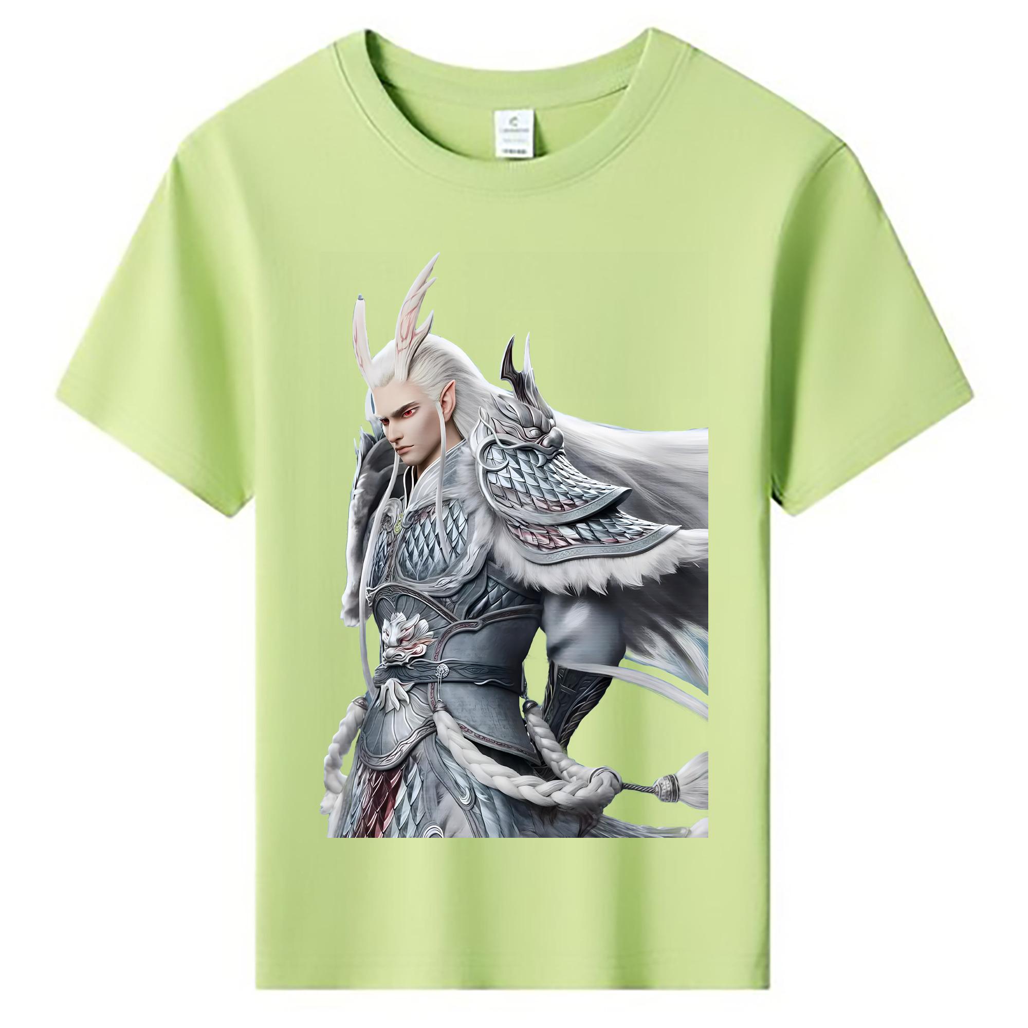 （画像用） Ne Zha 2 ナタ 魔童の大暴れ 綿100％キッズTシャツ（フロントプリント）
